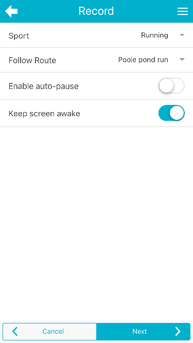 mapometer app - record page screenshot
